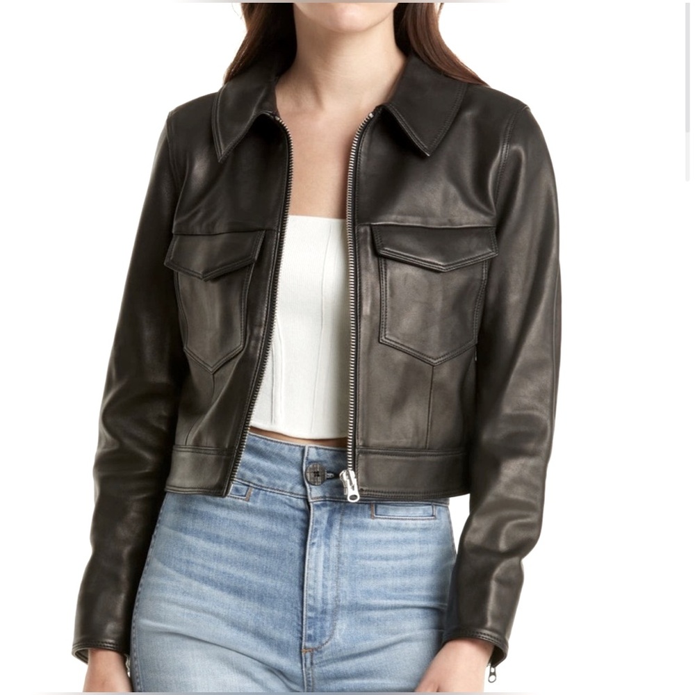 & Other Stories Black Leather Jacket